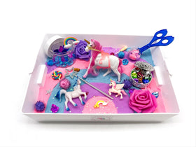 Unicorn Sensory Bin - Kinetic Sand